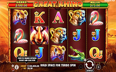 Tragaperras online Great Rhino en el casino TonyBet en España.